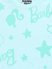 Happy Faces Girls Barbie Printed Pure Cotton T-shirt