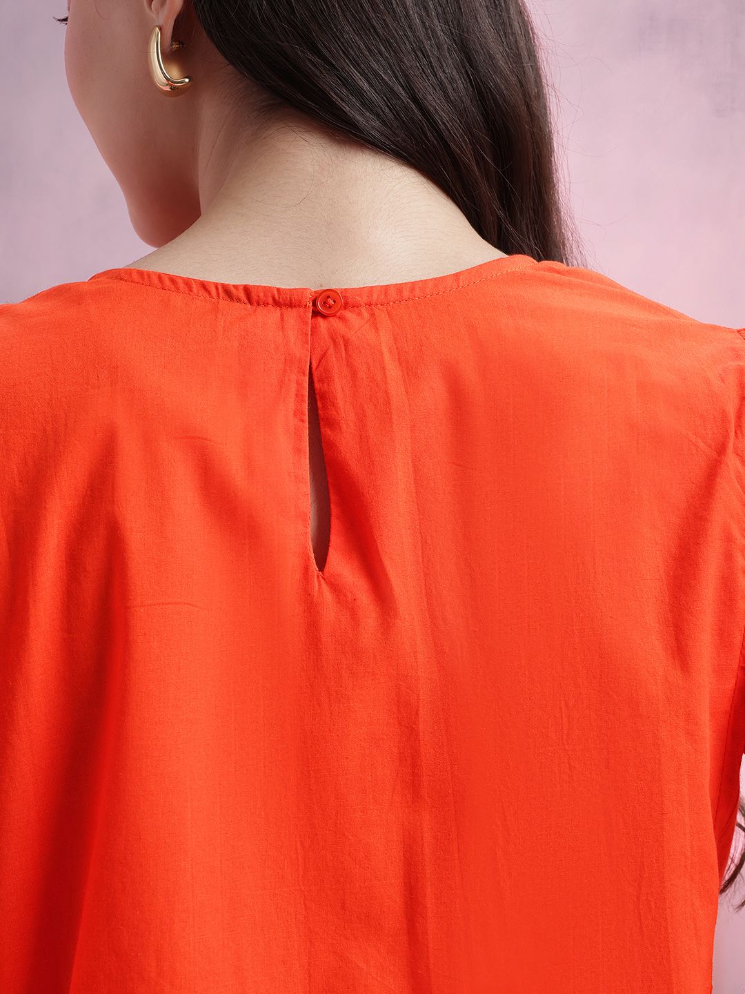 DressBerry Puff Sleeves Pure Cotton Top