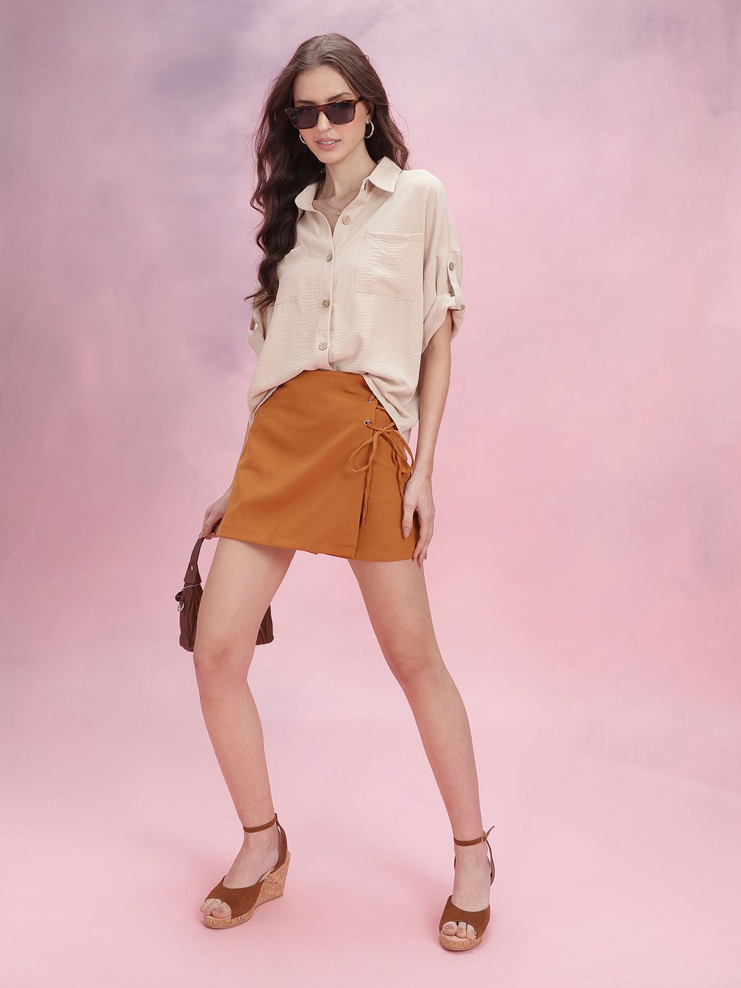 DressBerry Roll-Up Sleeve Oversize Shirt