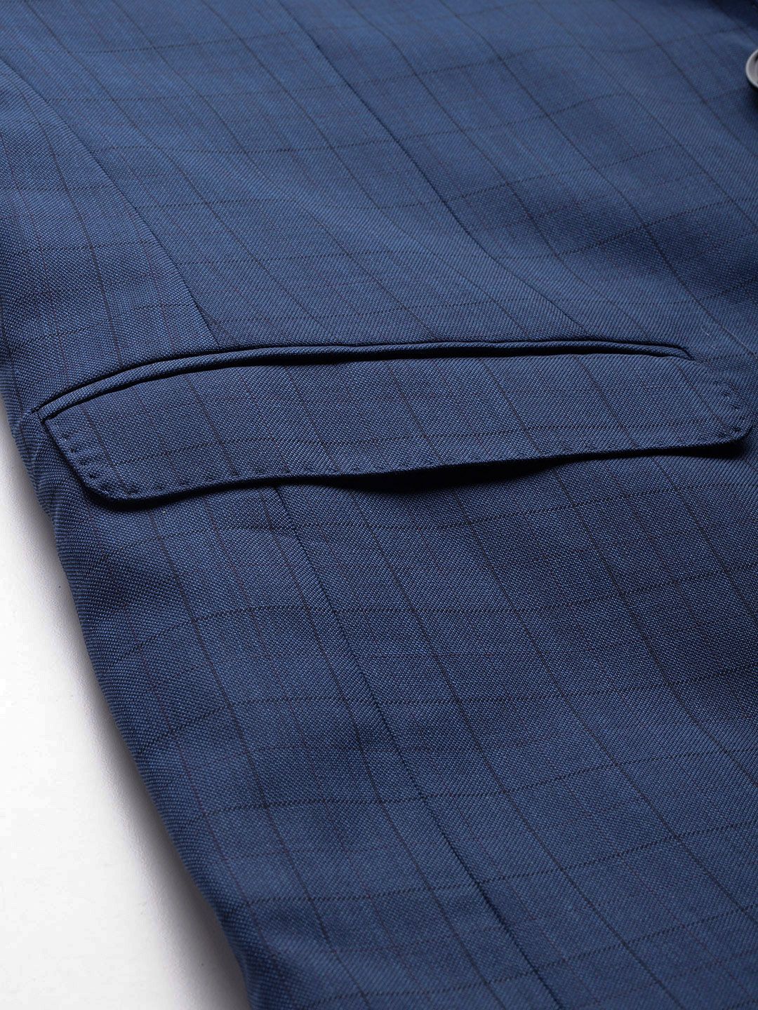 Park Avenue Checked Single-Breasted Super Slim Fit 2-Piece Formal Suit