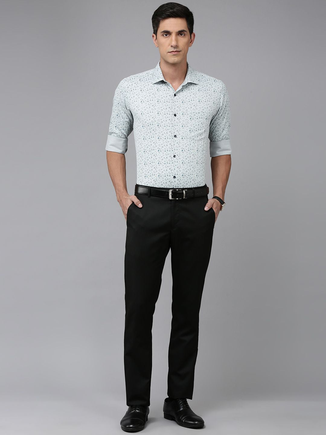 Park Avenue Slim Fit Floral Printed Formal Shirt