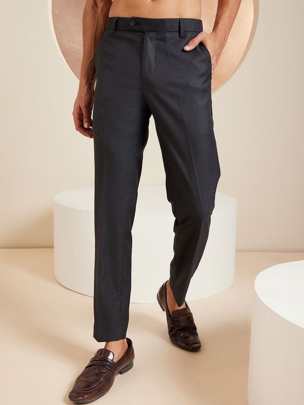 DENNISON Men Smart Tapered Fit Easy Wash Trousers