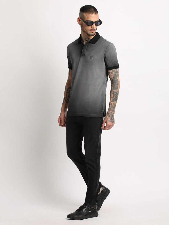 THE BEAR HOUSE Polo Collar Slim Fit Pure Cotton T-shirt