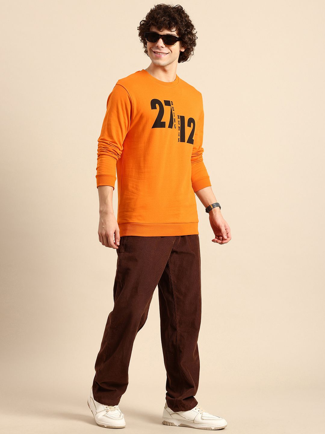 Being Human Printed Pure Cotton Sweatshirt