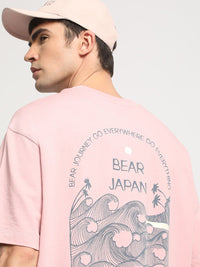 THE BEAR HOUSE Graphic Printed Round neck Loose Fit Cotton T-shirt