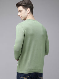 SPYKAR Pure Cotton Solid Round Neck Pullover Sweaters