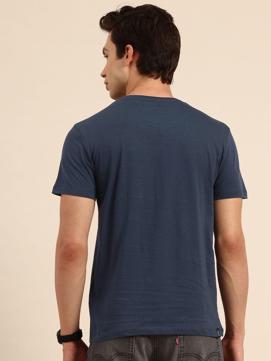 Being Human Pure Cotton Brand Logo Printed Slim Fit T-shirt