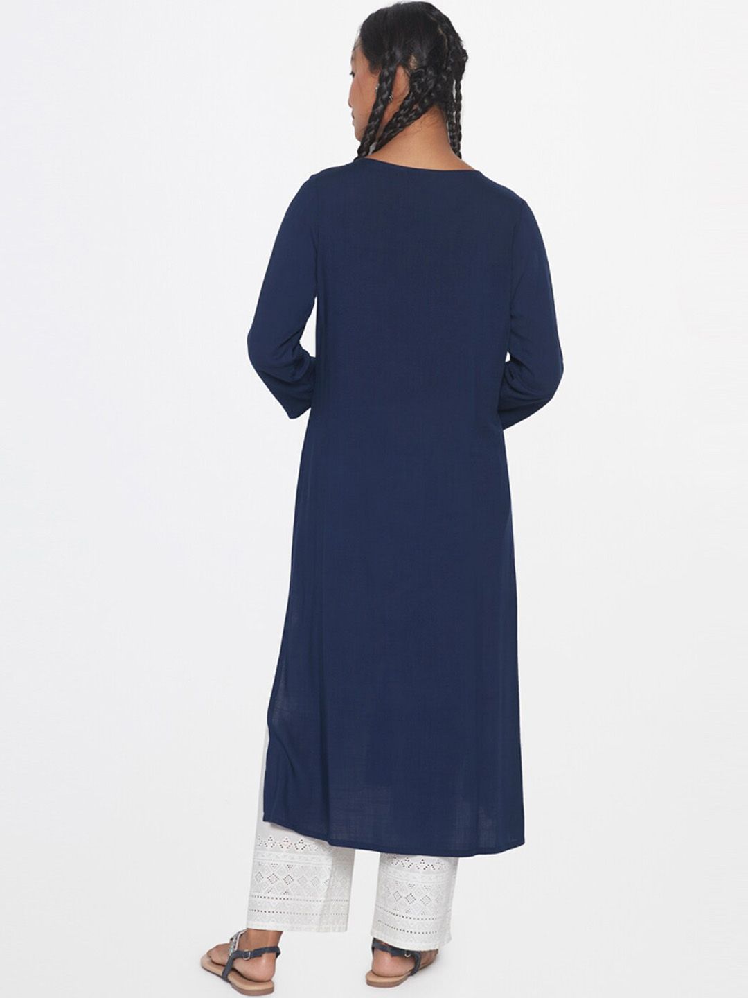 Global Desi Floral Embroidered Anarkali Kurta