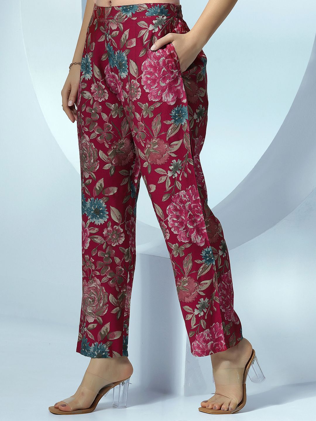 Libas Printed Shirt With Palazzo Co-Ords