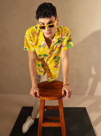 DENNISON Tropical Printed Oversized Casual Shirt