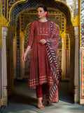 W Women Printed Regular Gotta Patti Kurta with Trousers & With Dupatta