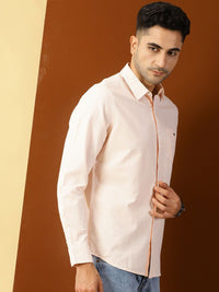 Thomas Scott Men Orange Smart Slim Fit Opaque Casual Shirt
