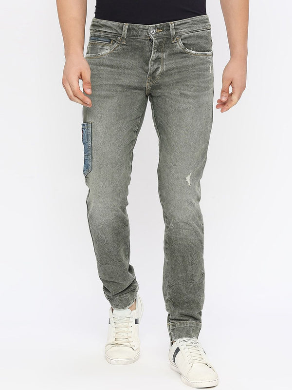 SPYKAR Men Relaxed Fit Low Distress Heavy Fade Stretchable Cotton Jeans