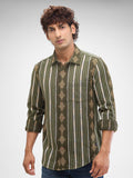 SPYKAR Men Slim Fit Opaque Striped Casual Shirt