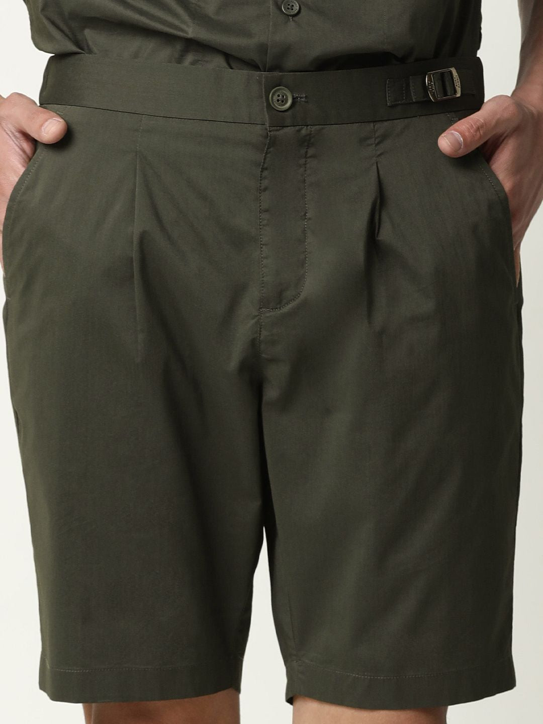 RARE RABBIT Men Osaka Slim Fit Mid-Rise Cotton Shorts