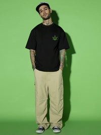 Bewakoof Typography Printed Oversized Pure Cotton T-shirt