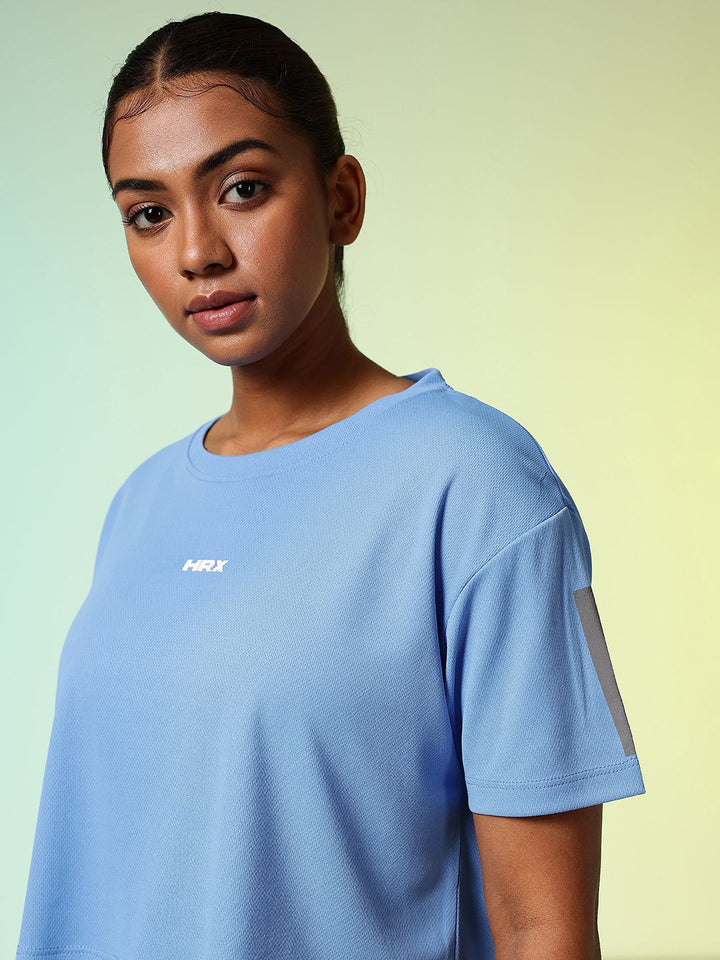 HRX by Hrithik Roshan Typography Printed Rapid-Dry Running Boxy T-shirt