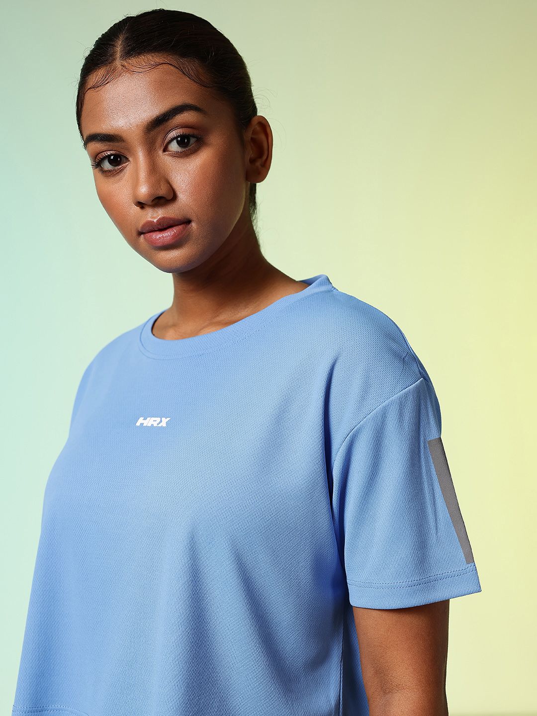 HRX by Hrithik Roshan Typography Printed Rapid-Dry Running Boxy T-shirt