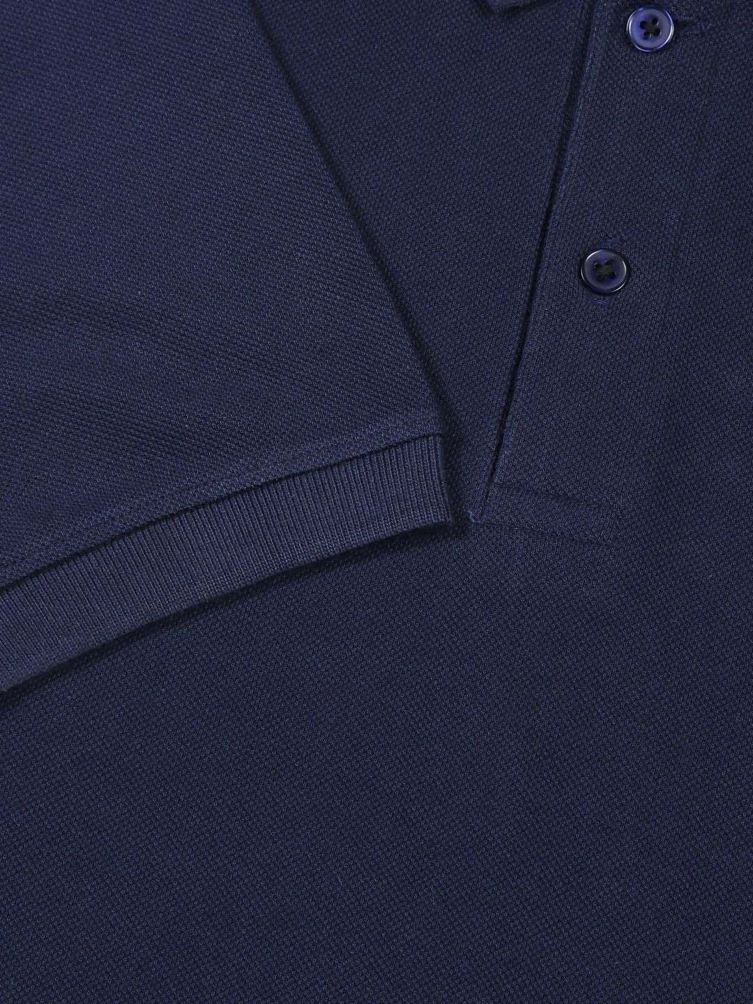 Thomas Scott Men Solid Polo Collar Cotton T-shirt