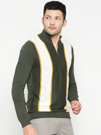 Being Human Colourblocked Half Zip Pullover