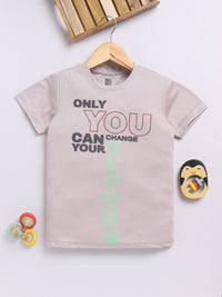 HRX by Hrithik Roshan Boys Typography Printed Rapid-Dry T-shirt