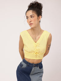 DressBerry Pastel Play Flirty Bows Blouson Top