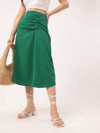 DressBerry Modern Fairytale Ruched Knee Length A-Line Skirt