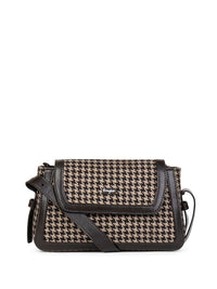 Berrylush Checked Structured Cotton Sling Bag