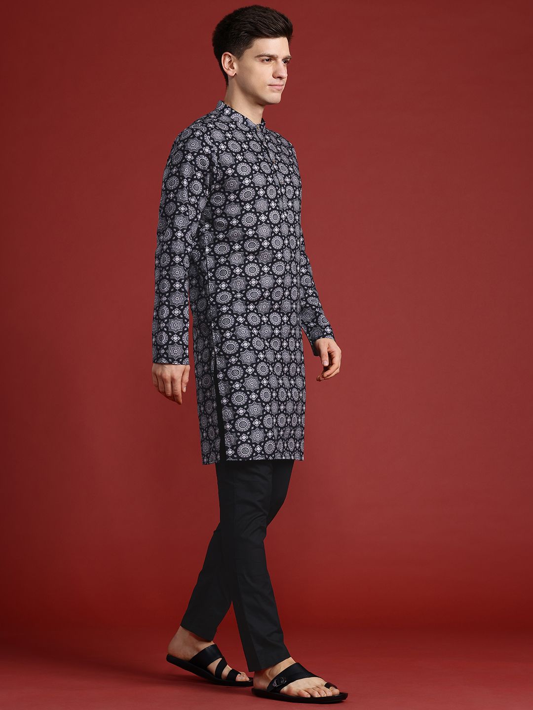Anouk Printed Pure Cotton Kurta with Trousers