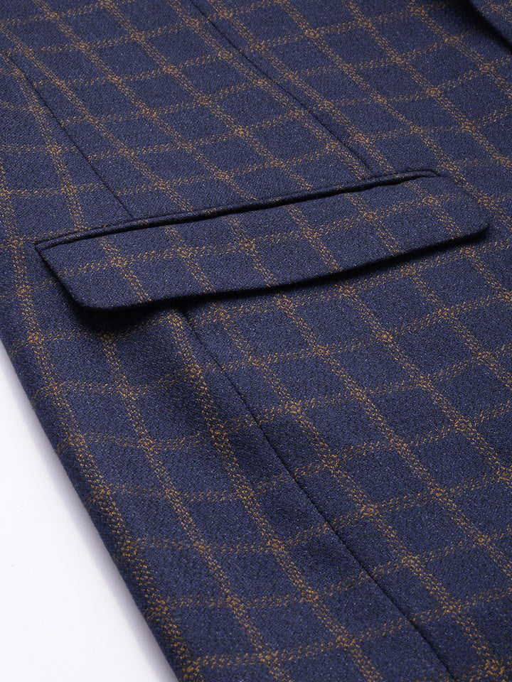 Raymond Checked Single-Breasted Contemporary Fit Formal Blazer