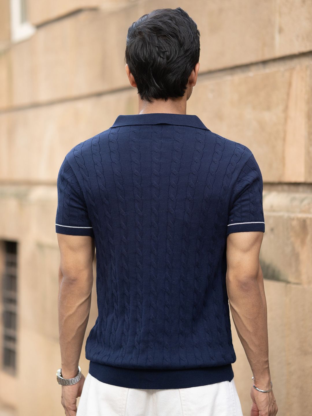 Powerlook SS25 Knitted Polo Collar Pure Cotton T-Shirt