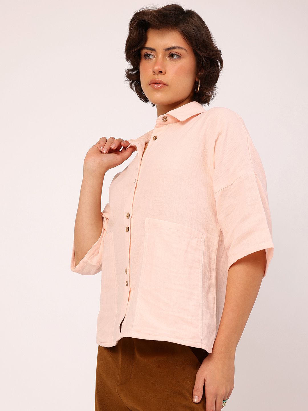 DressBerry Sunset Hues Mega Pockets Cotton Bliss Shirt