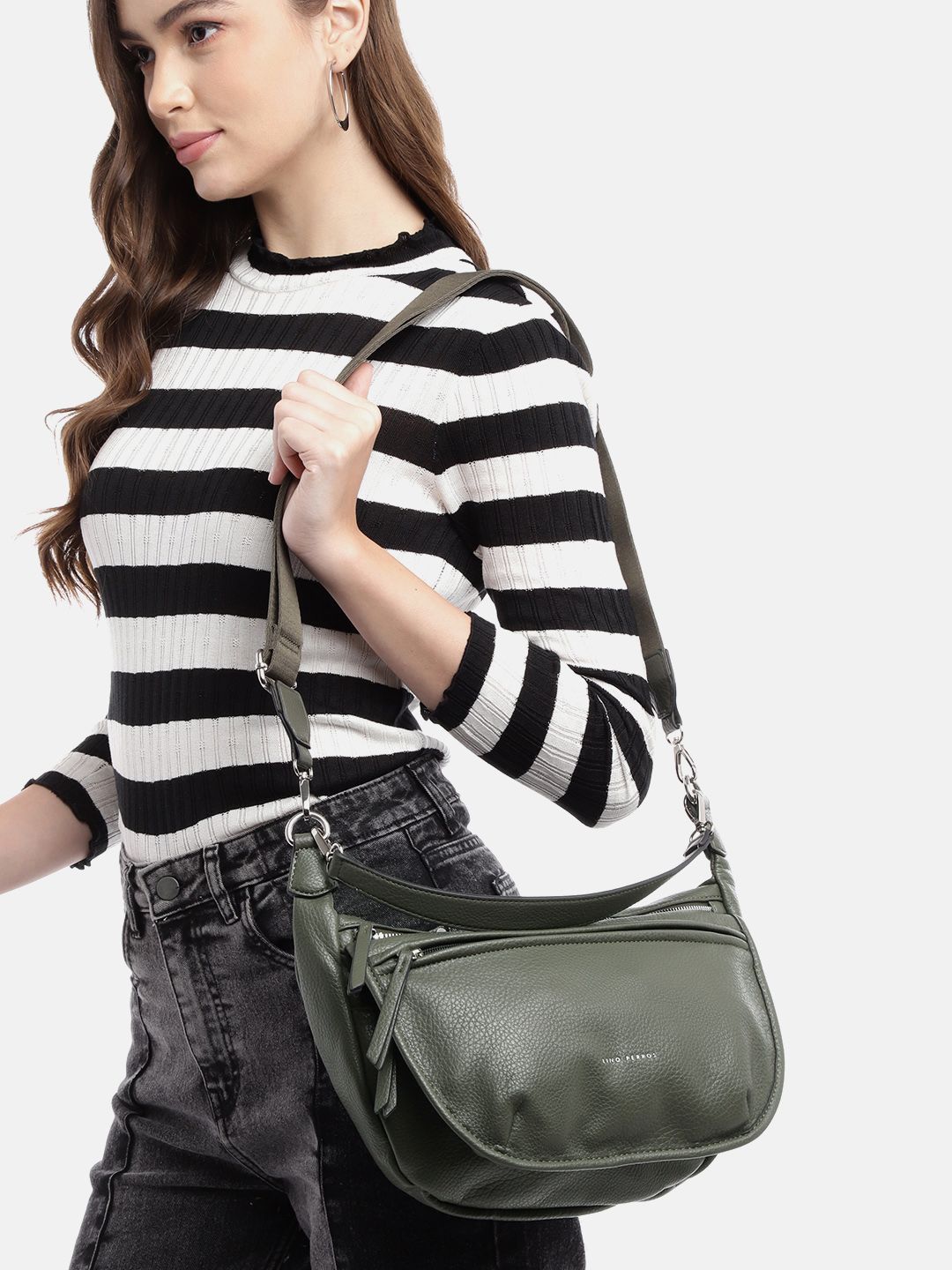 Lino Perros Textured Structured Shoulder Bag