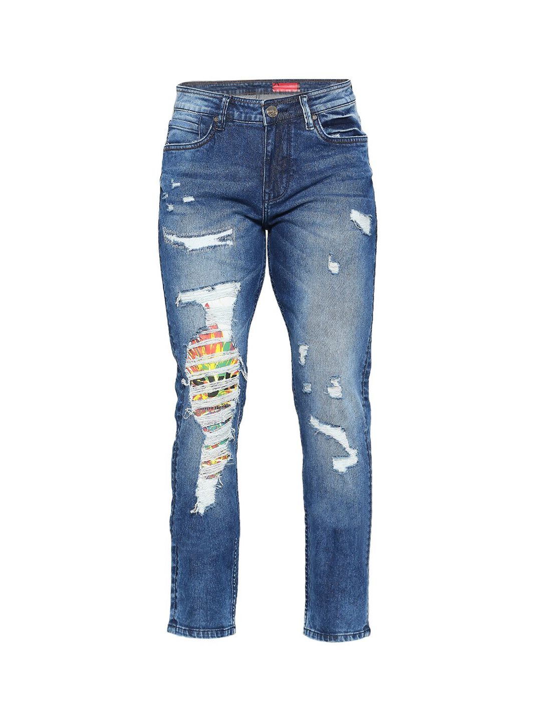 Being Human Men Slim Fit Highly Distressed Heavy Fade Mid-Rise Jeans