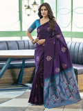KALINI Floral Zari Silk Blend Saree