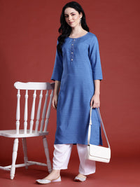 Anouk Striped A-Line Kurta