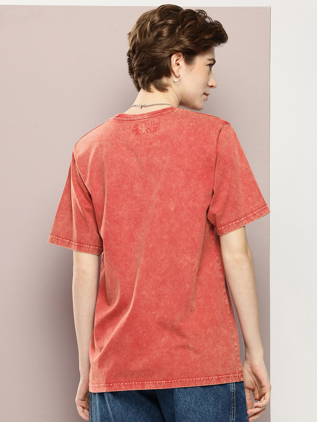 DILLINGER Graphic Printed Washed Effect Oversized Pure Cotton T-shirt