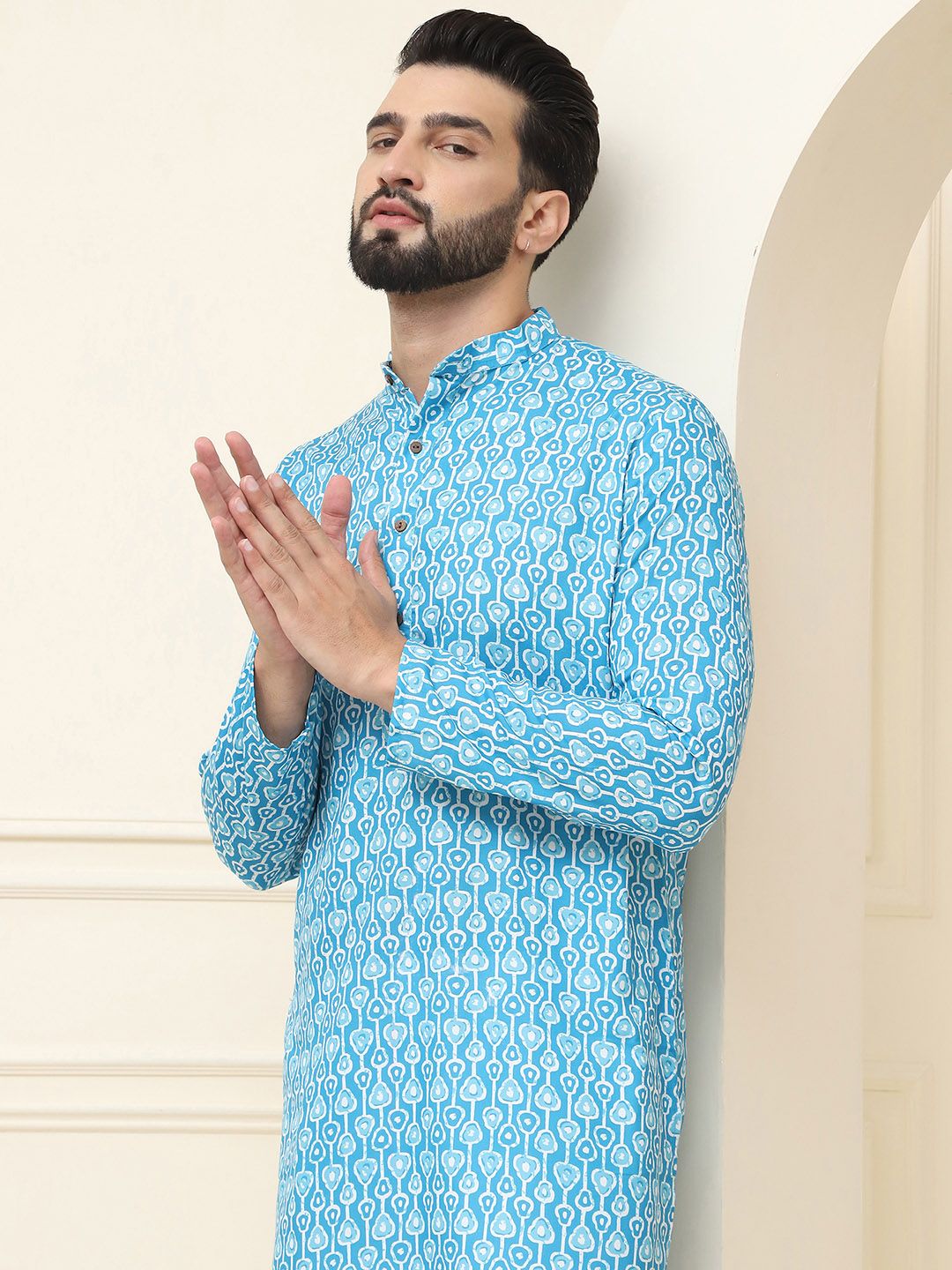SOJANYA Ethnic Motifs Printed Pure Cotton Straight Kurta
