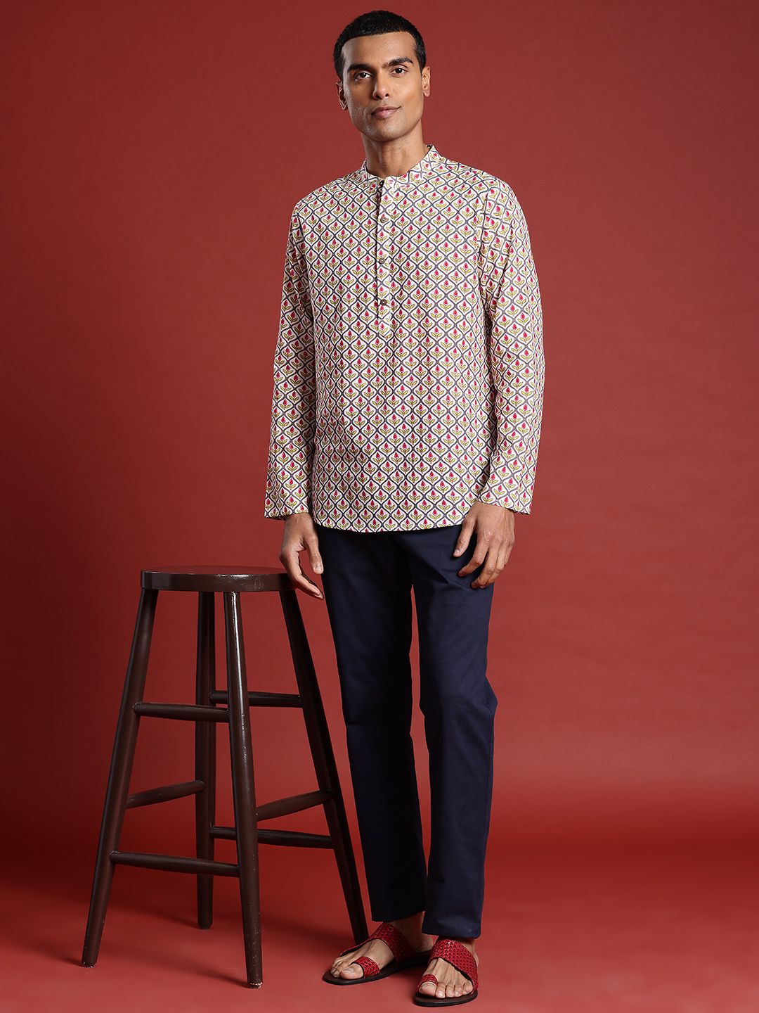 Anouk Pure Cotton Printed Short Kurta