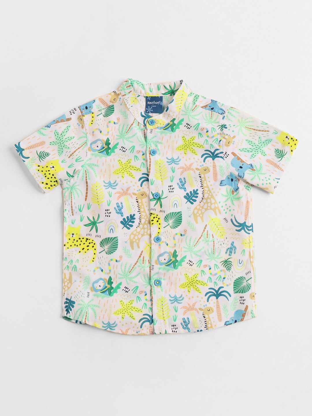 Nauti Nati Boys Printed Shirt with Shorts