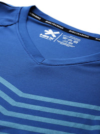 HRX by Hrithik Roshan Striped Rapid-Dry Training T-shirt