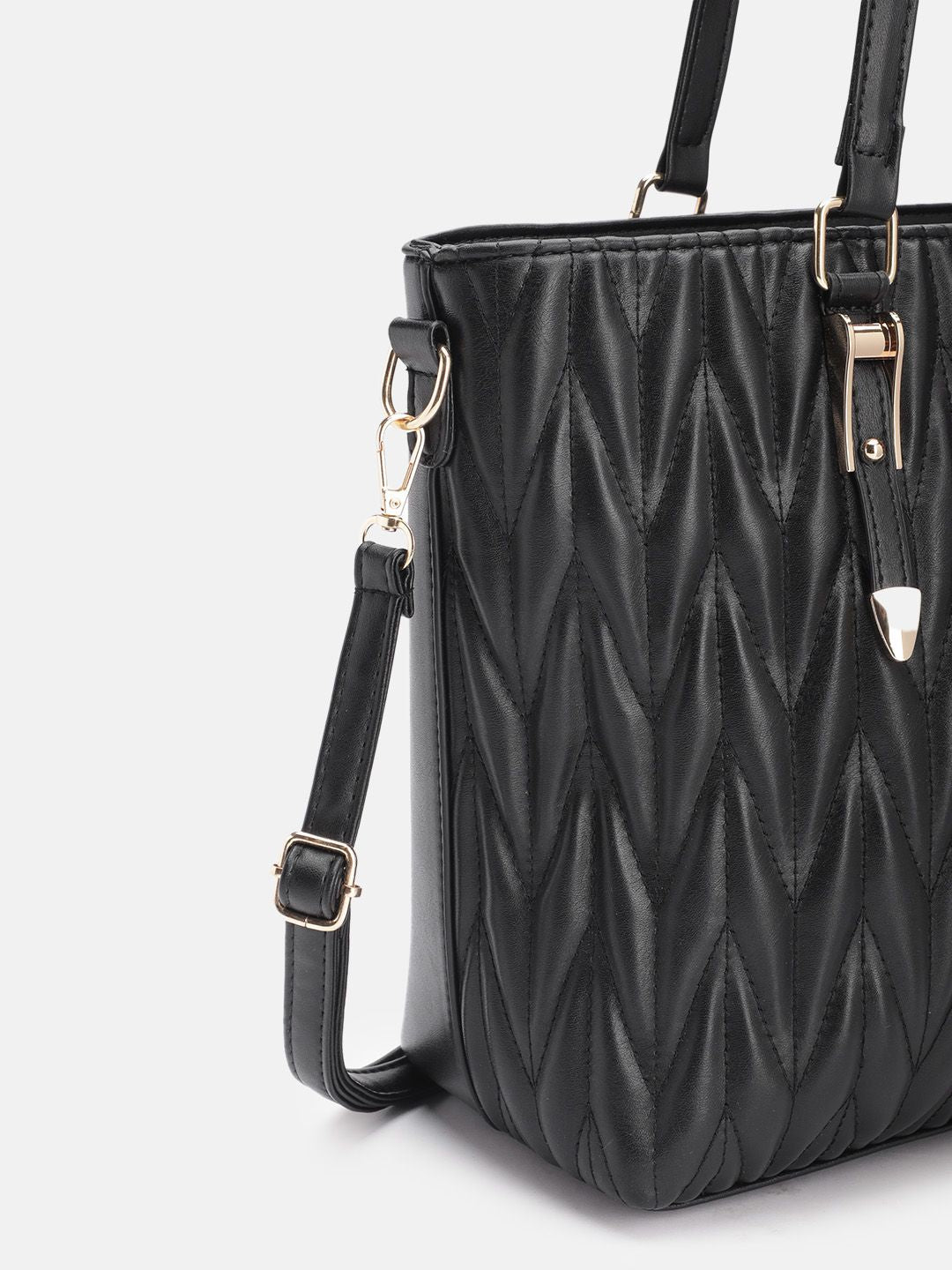 DressBerry Structured Quilted Shoulder Bag