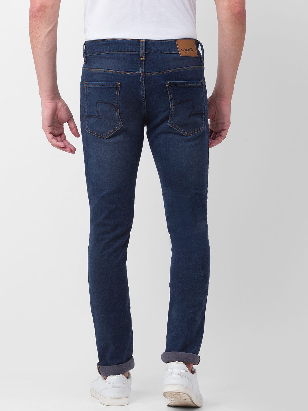 SPYKAR Men Slim Fit Low-Rise Light Fade Stretchable Jeans