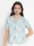 RAREISM Tropical Printed Cotton Top