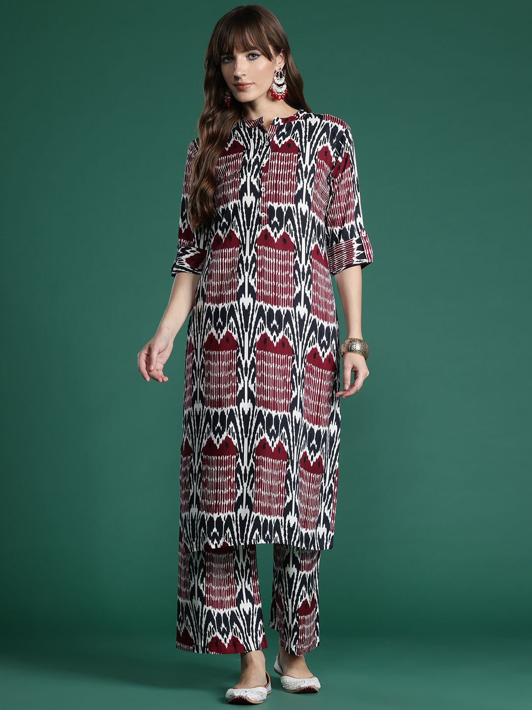 Indo Era Printed Regular Kurta with Palazzos