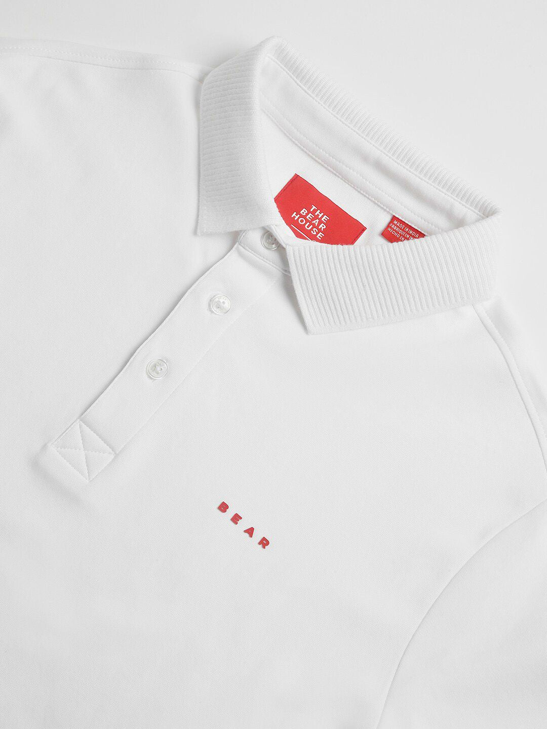 THE BEAR HOUSE Polo Collar Slim Fit Pure Cotton T-shirt
