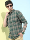 HIGHLANDER Tartan Checked Slim Fit Casual Shirt