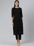 KALINI Floral Embroidered Sequined Kurta with Trousers