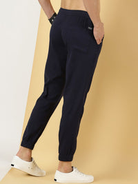 Thomas Scott Men Mid-Rise Smart Linen Cotton Joggers