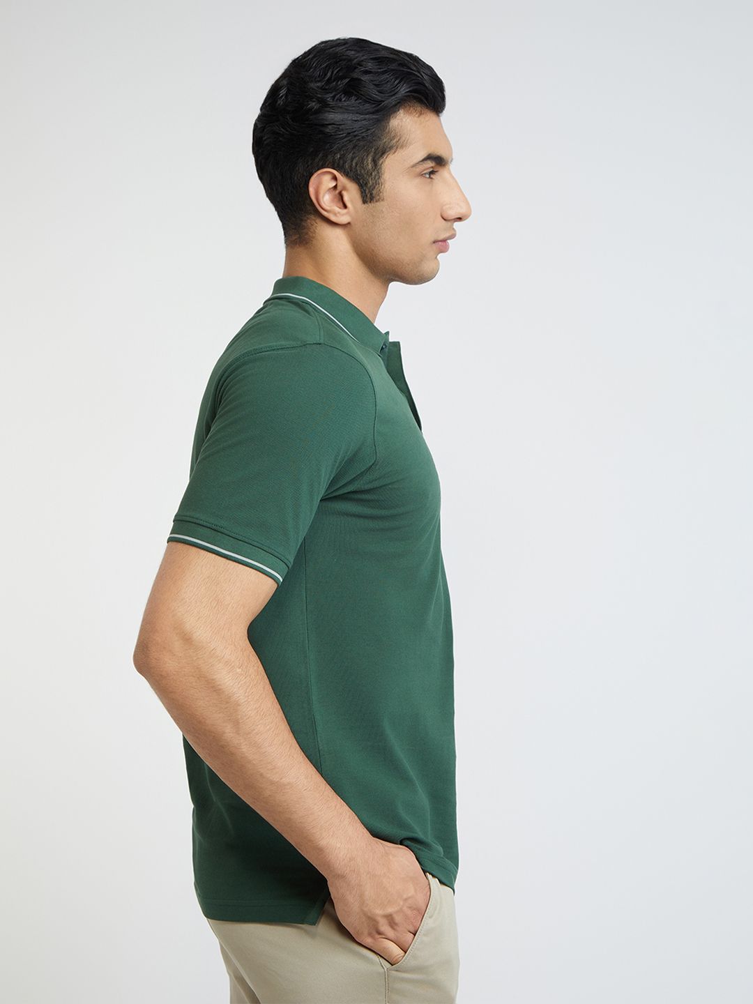Raymond Pure Cotton Modern Fit Polo Collar T-shirt